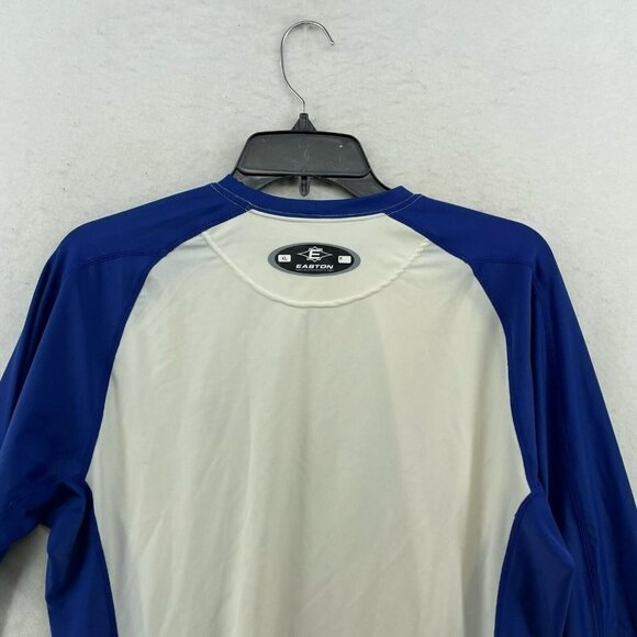 Easton Power Surge Shirt Men Sz XL White Blue Colorblock High Performance Fitted - Picture 9 of 13